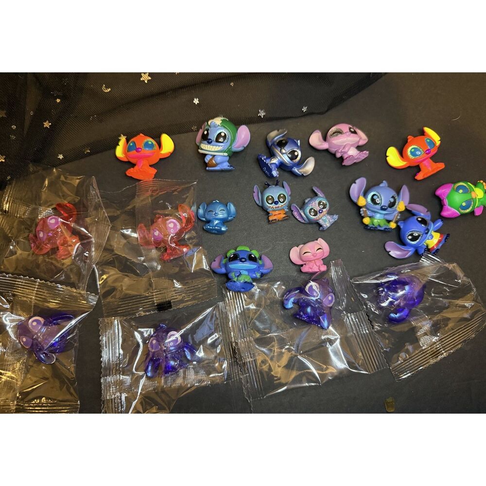 Disney Doorables Stitch Bundle Angel Glow & Translucent Lot